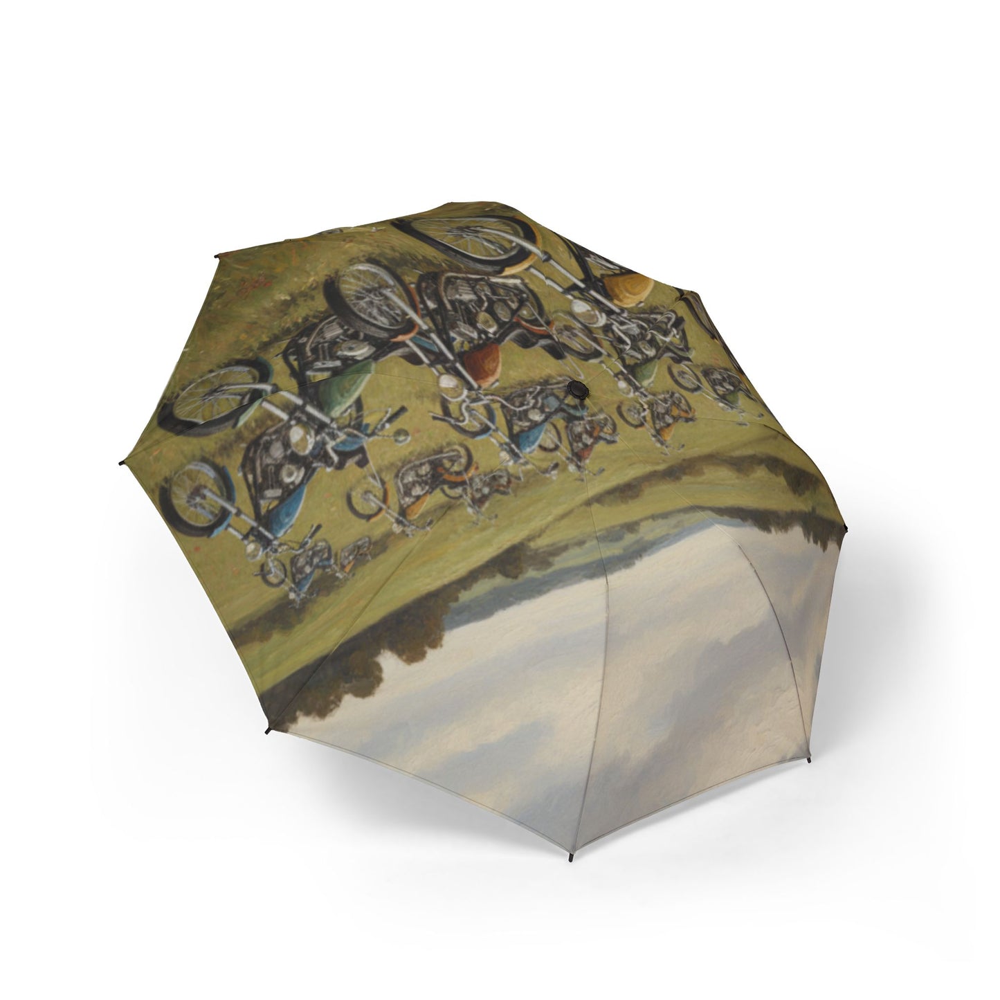 Wild Motorcycles Semi-Automatic Foldable Umbrella