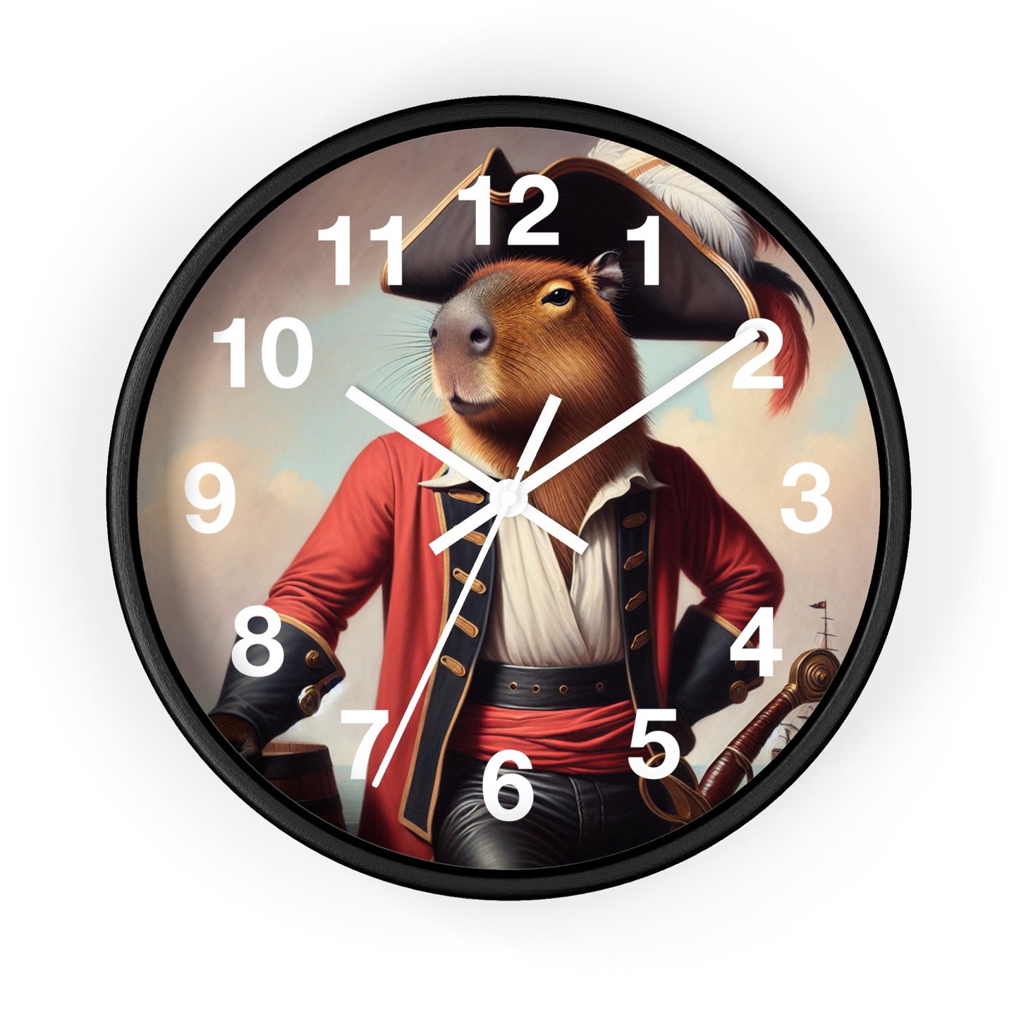 Captain Capybara Wall Clock