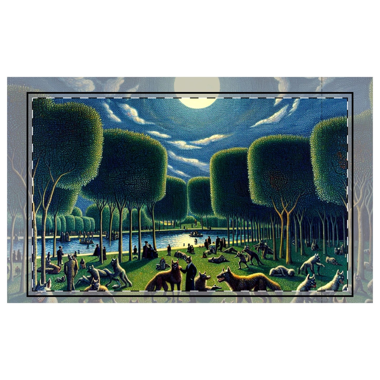 Werewolves at the Waterfront Microfiber Pillowcase