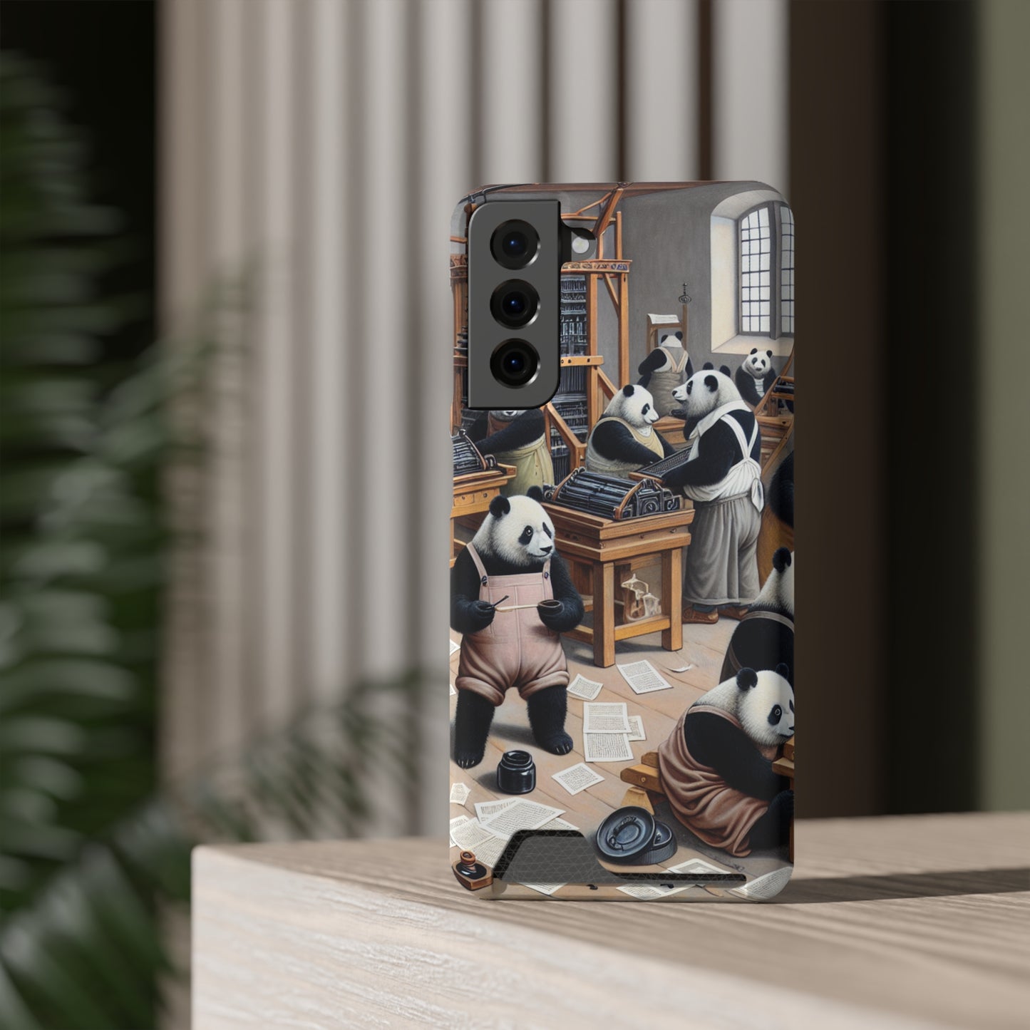 Printing Pandamonium Phone Case with Card Holder - GALAXY