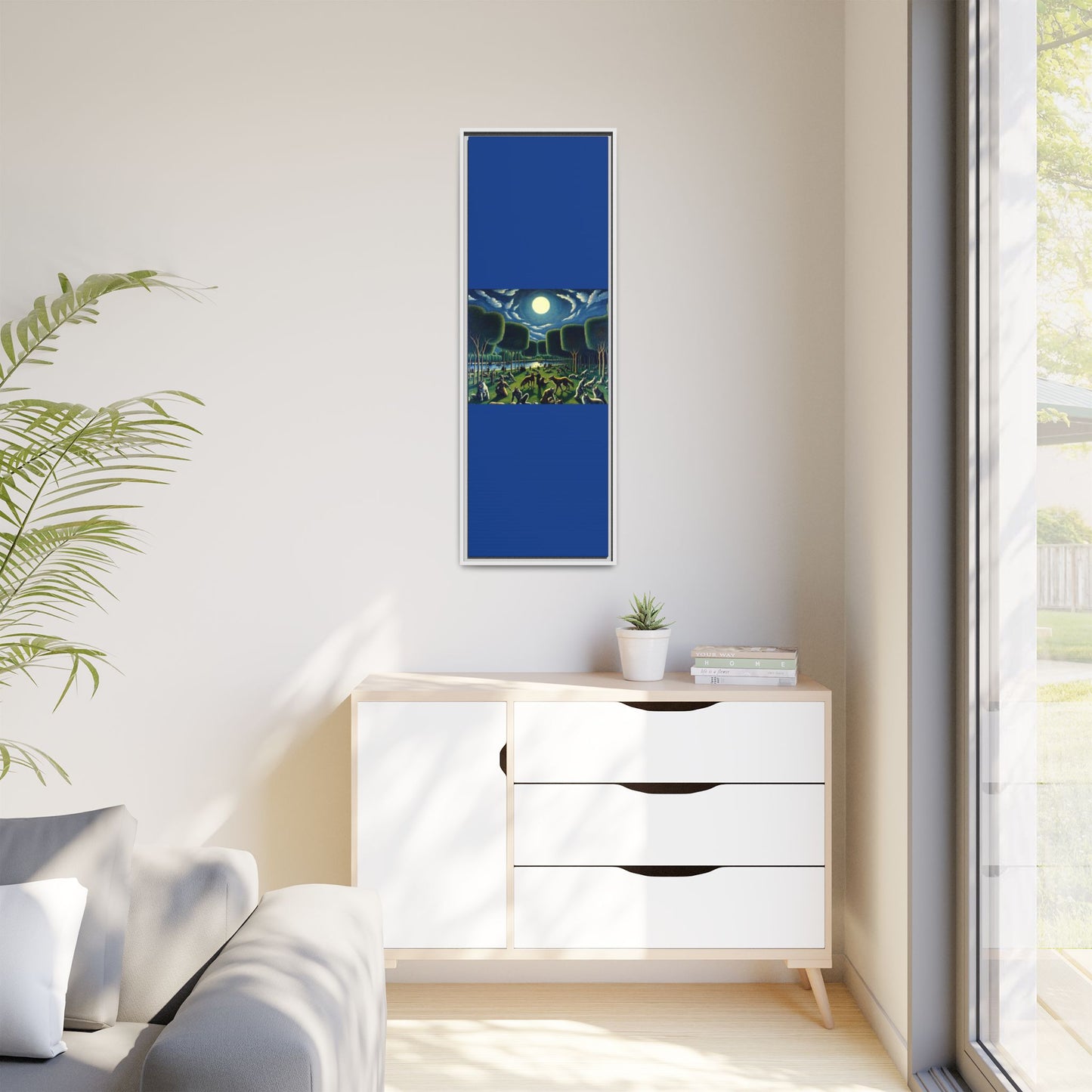 Werewolves at the Waterfront Canvas, Framed (Multi-color)