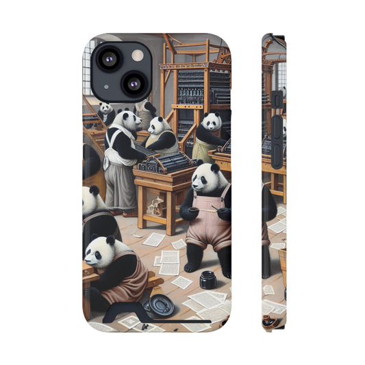 Printing Pandamonium Phone Case with Card Holder - IPHONE