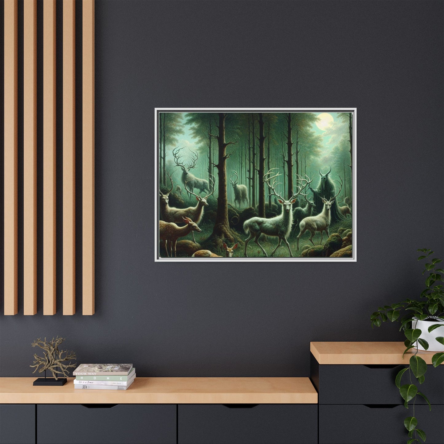 Wendigo Shepherd Canvas, Framed (Multi-color)