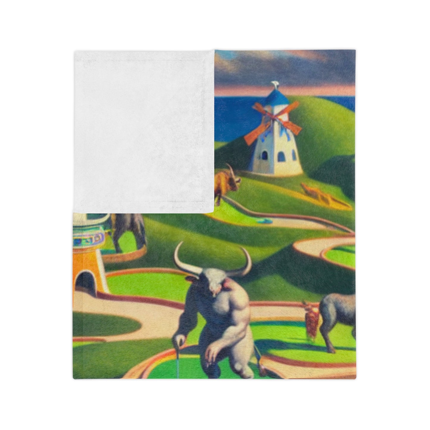 Mini-taur Golf Velveteen Microfiber Blanket