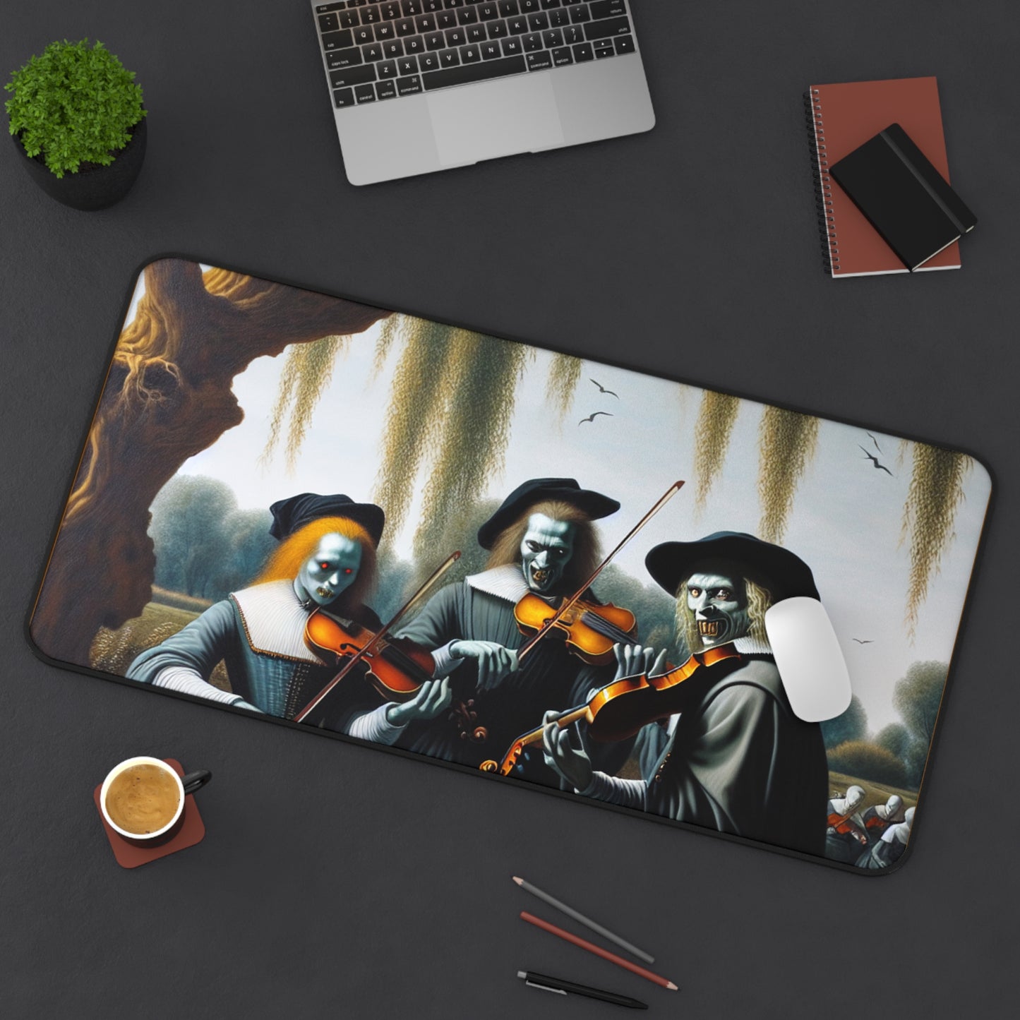 Vermeer's Vampire Violinists Desk Mat