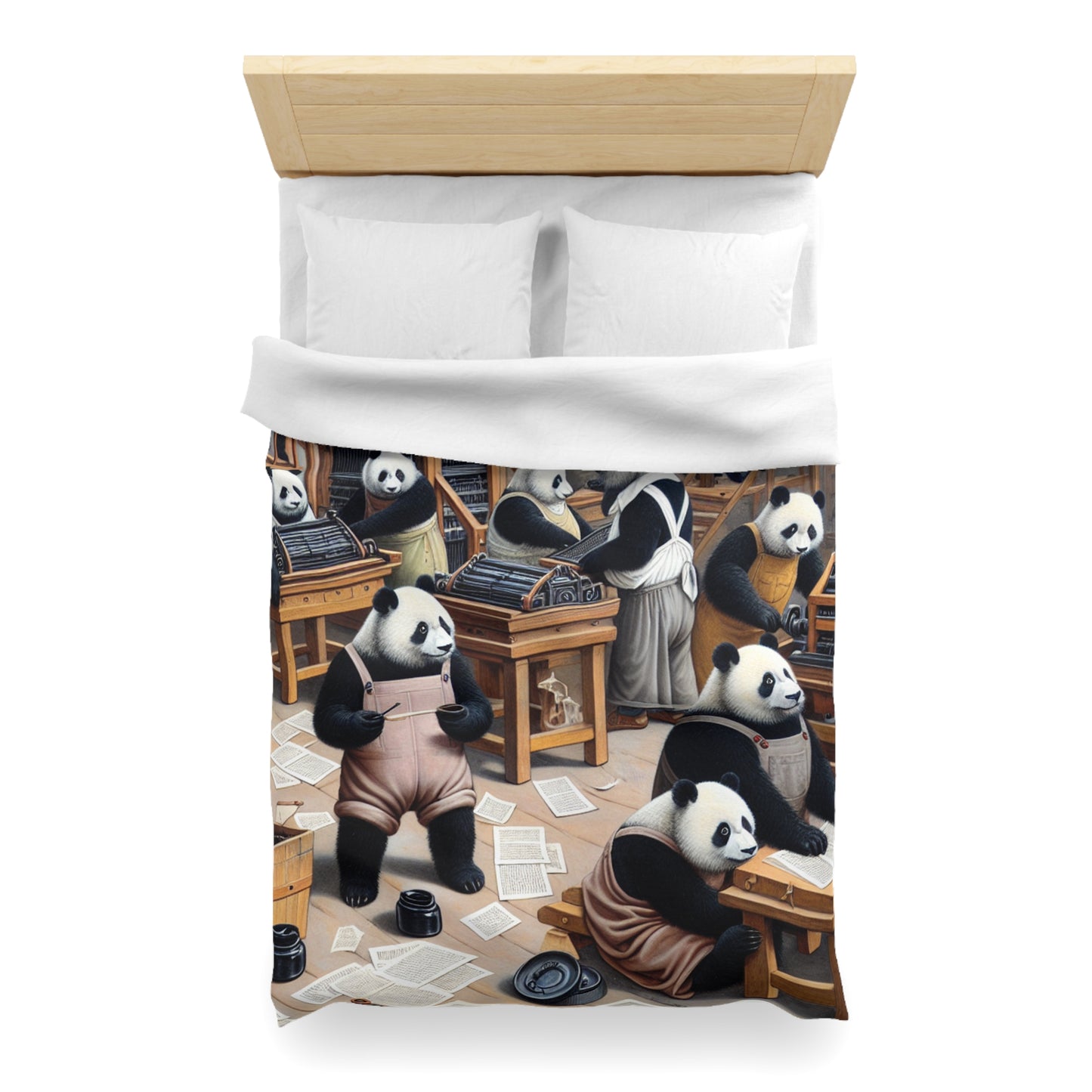 Printing Pandamonium Microfiber Duvet Cover