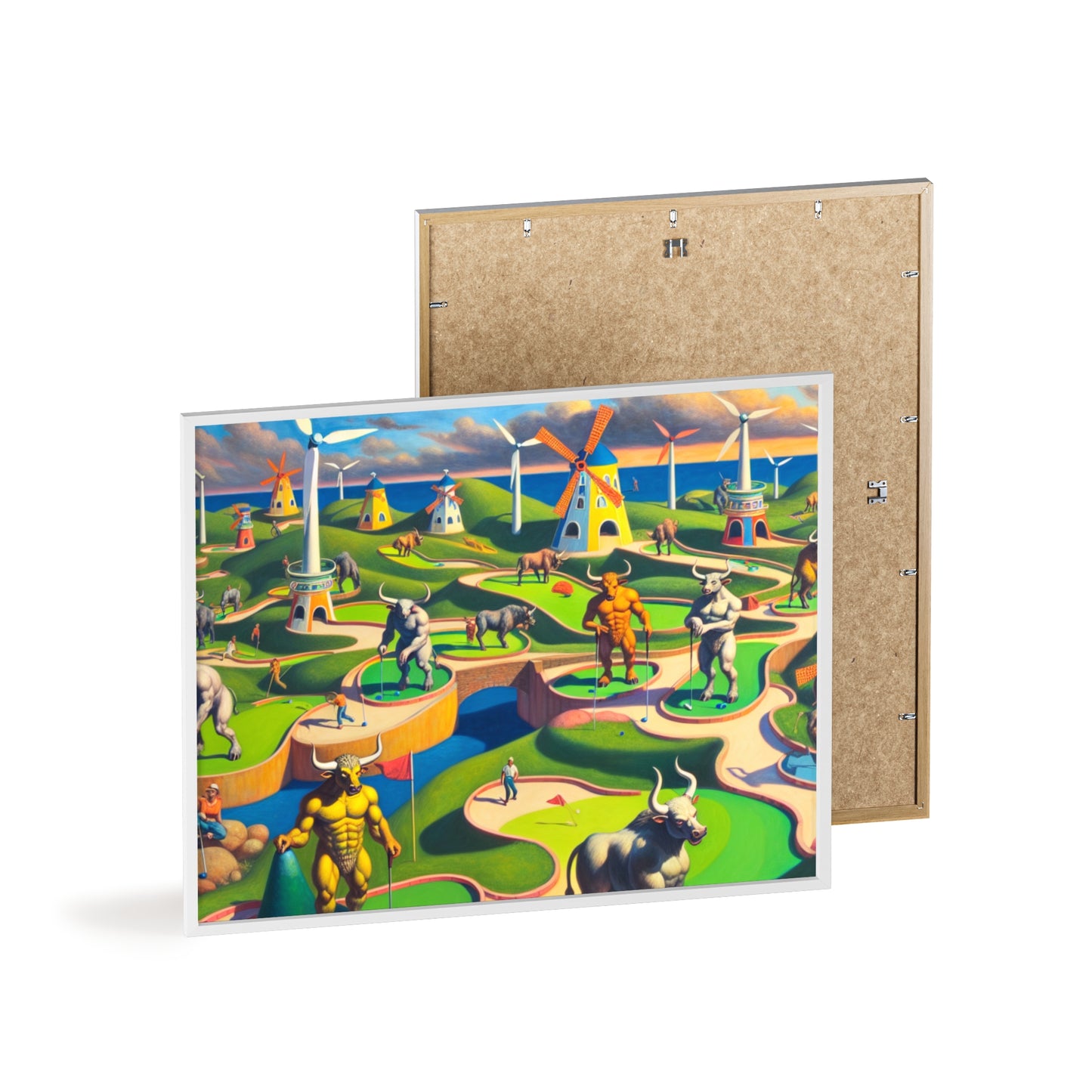 Framed Mini-taur Golf Poster