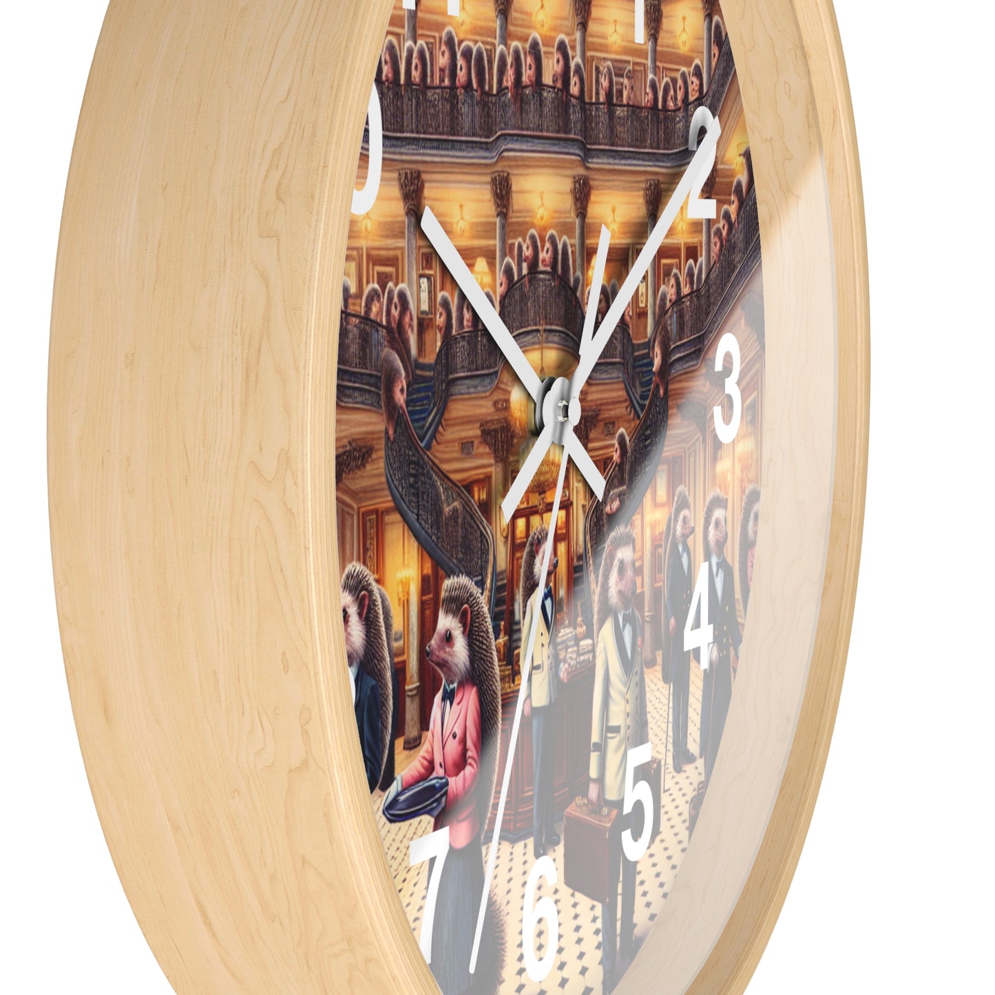 Hedgehog Hotel Wall Clock