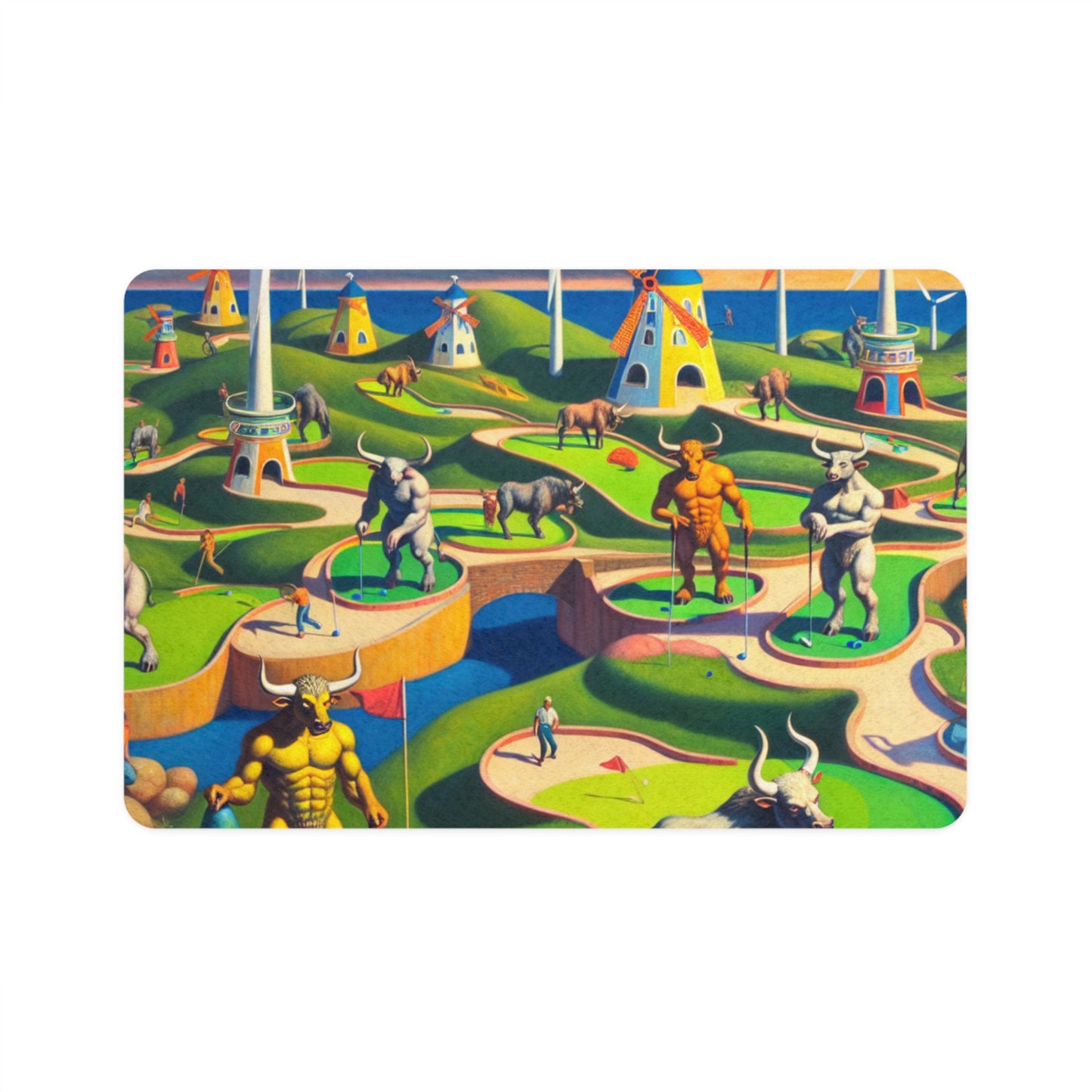 Mini-taur Golf Pet Food Mat