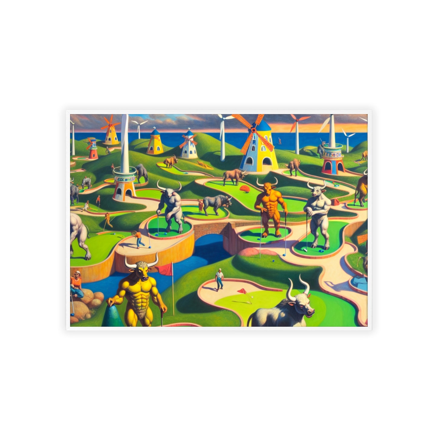 Framed Mini-taur Golf Poster