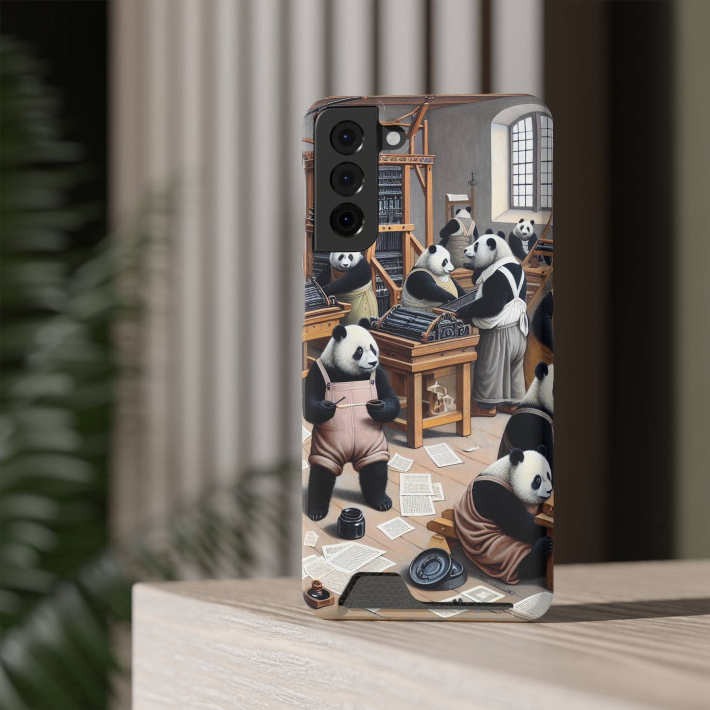 Printing Pandamonium Phone Case with Card Holder - GALAXY