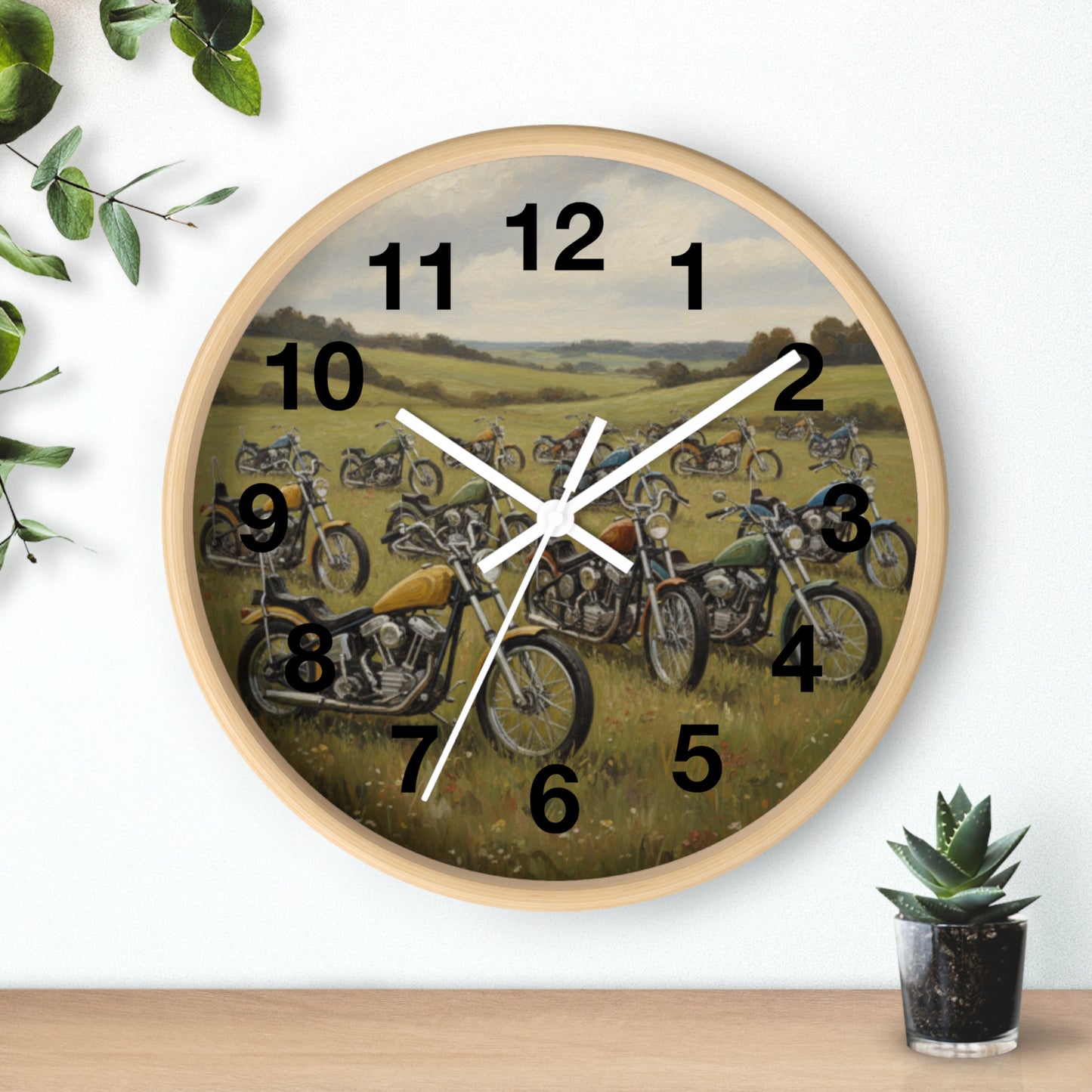 Wild Motorcycles Wall Clock