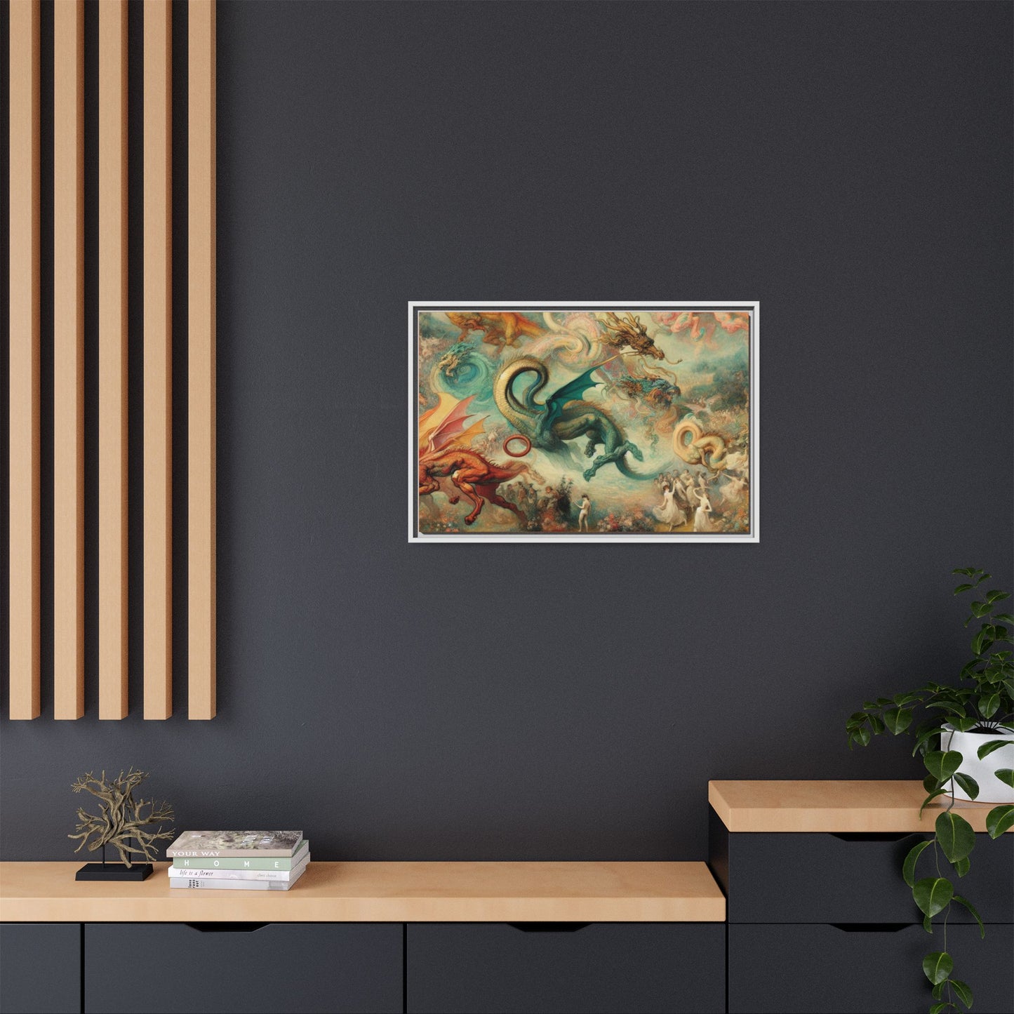 Degas Dreams of Dragons Canvas, Framed (Multi-color)