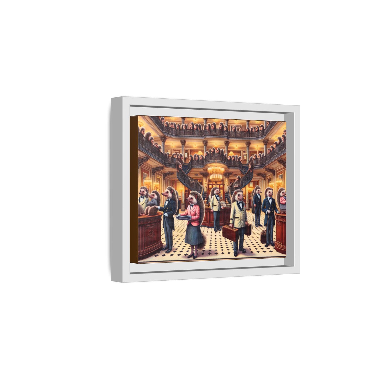 Hedgehog Hotel Canvas, Framed (Multi-color)