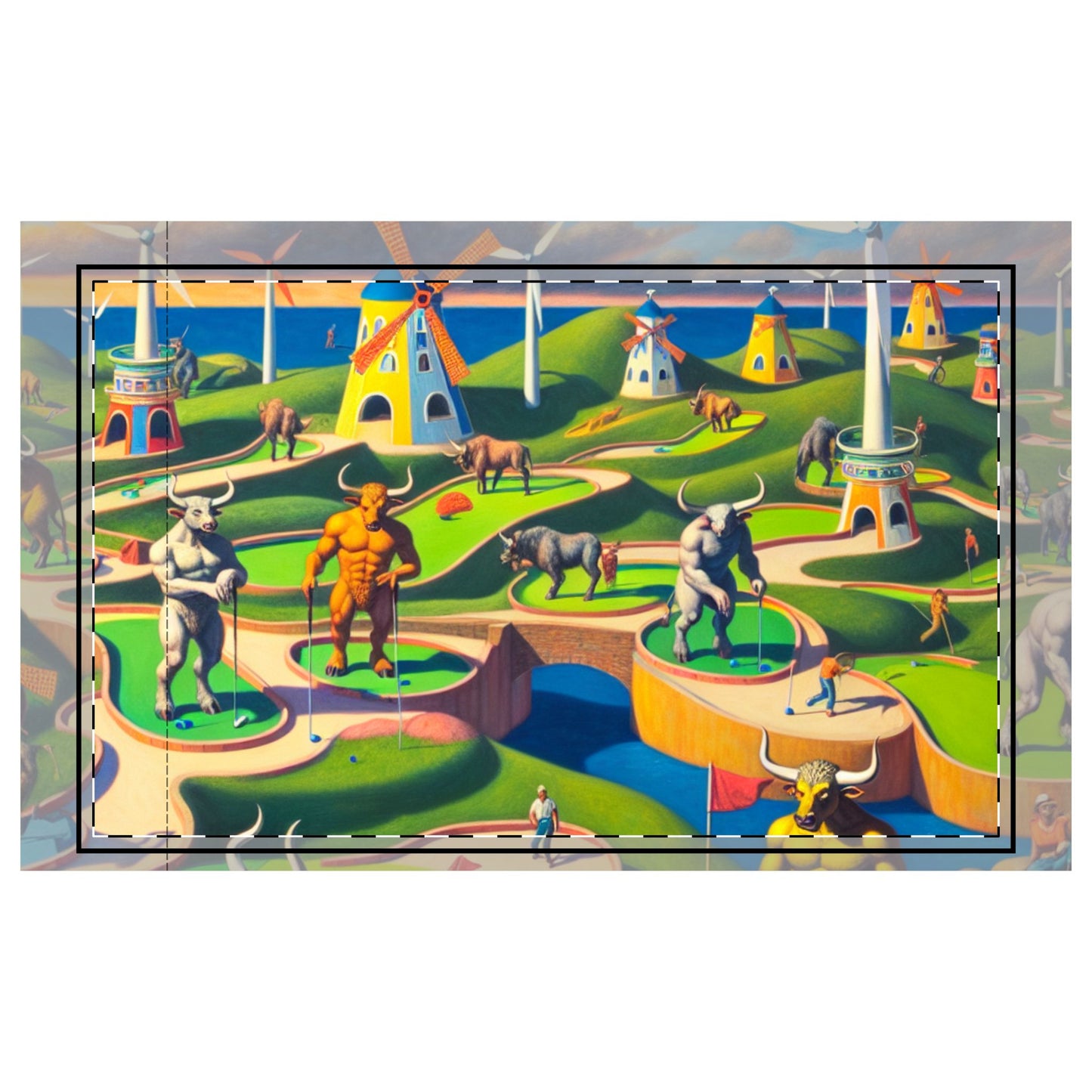 Mini-taur Golf Microfiber Pillowcase