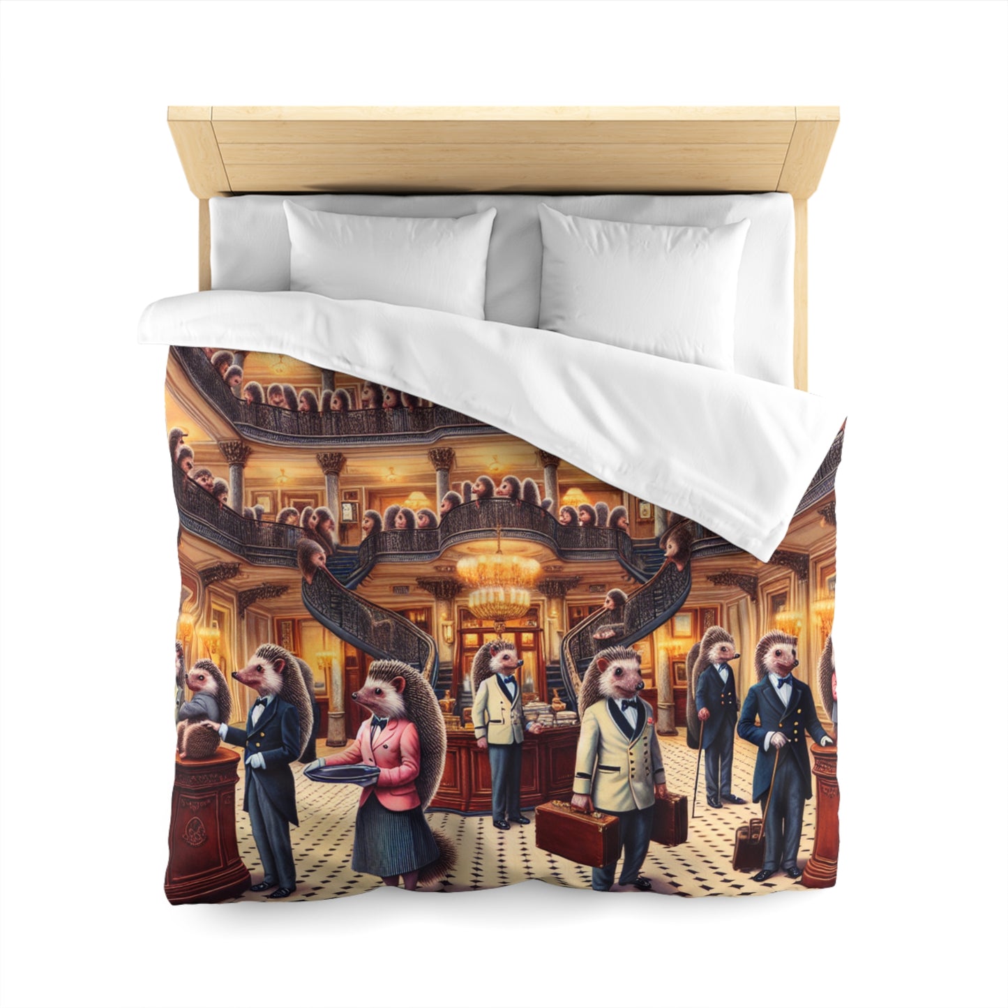 Hedgehog Hotel Microfiber Duvet Cover