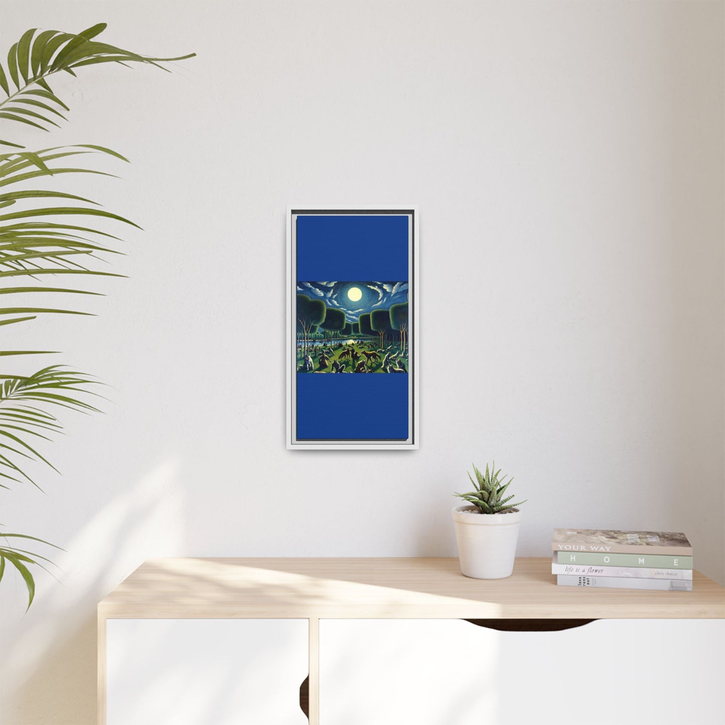 Werewolves at the Waterfront Canvas, Framed (Multi-color)