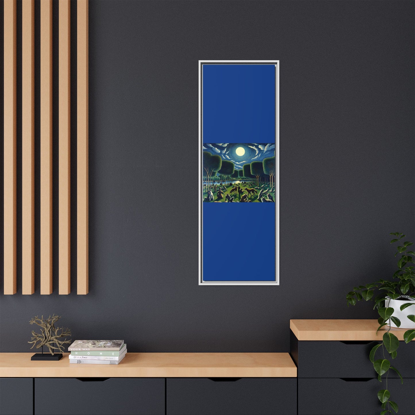 Werewolves at the Waterfront Canvas, Framed (Multi-color)