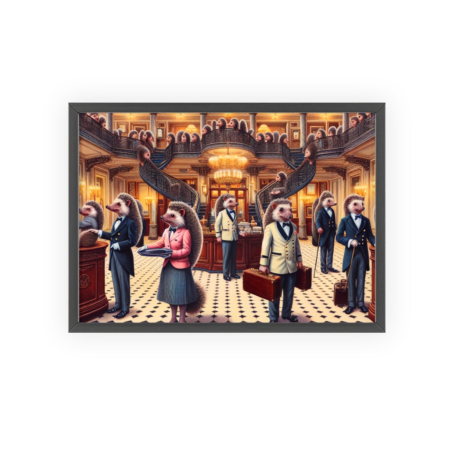 Framed Hedgehog Hotel Poster