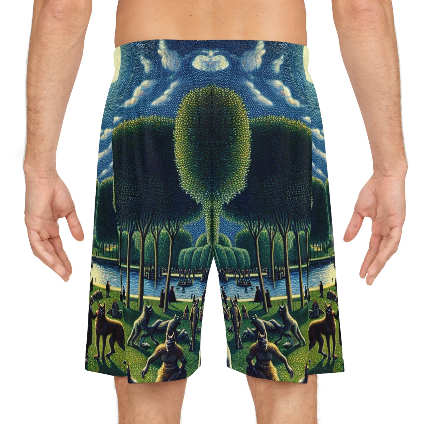 Werewolves at the Waterfront Basketball Shorts