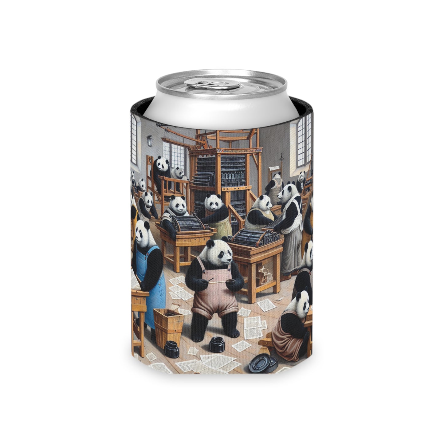 Printing Pandamonium Can Cooler