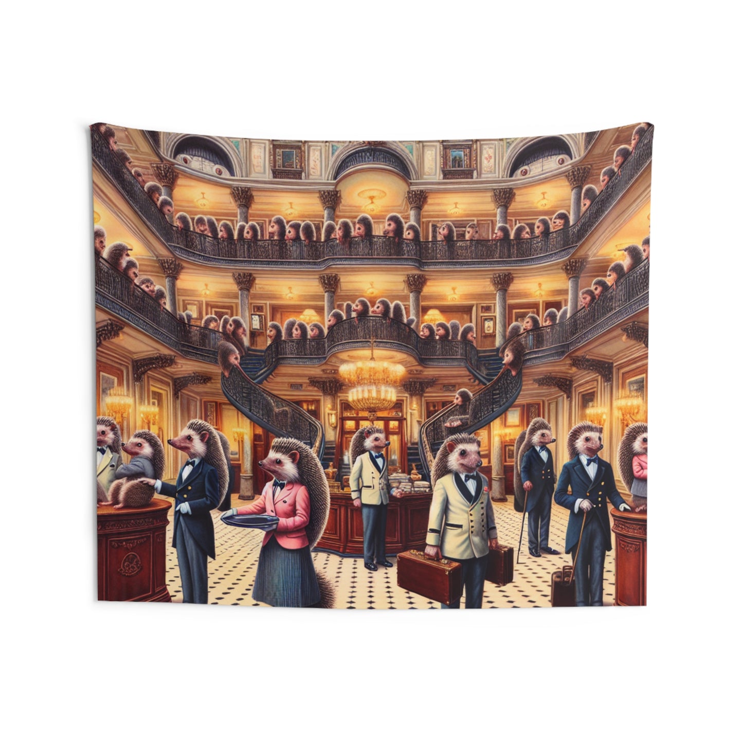 Hedgehog Hotel Wall Tapestry