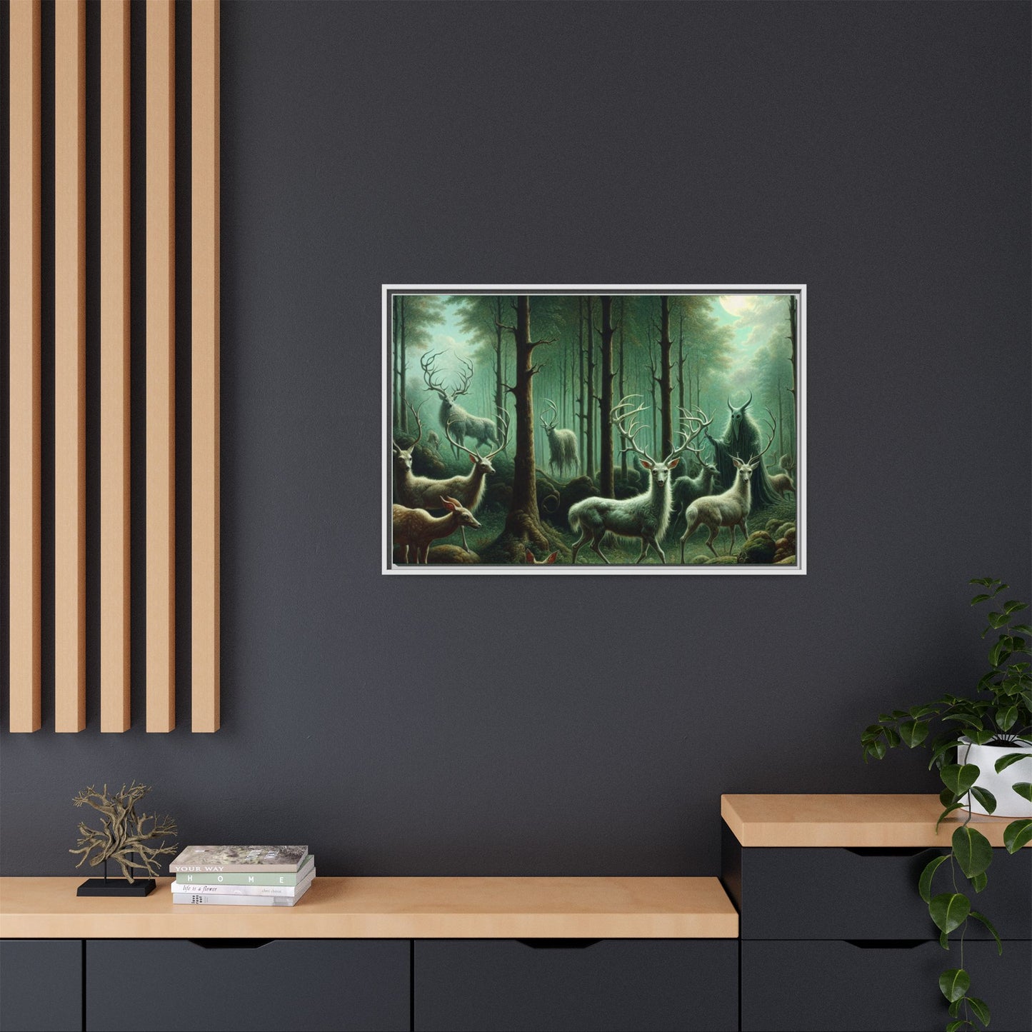Wendigo Shepherd Canvas, Framed (Multi-color)