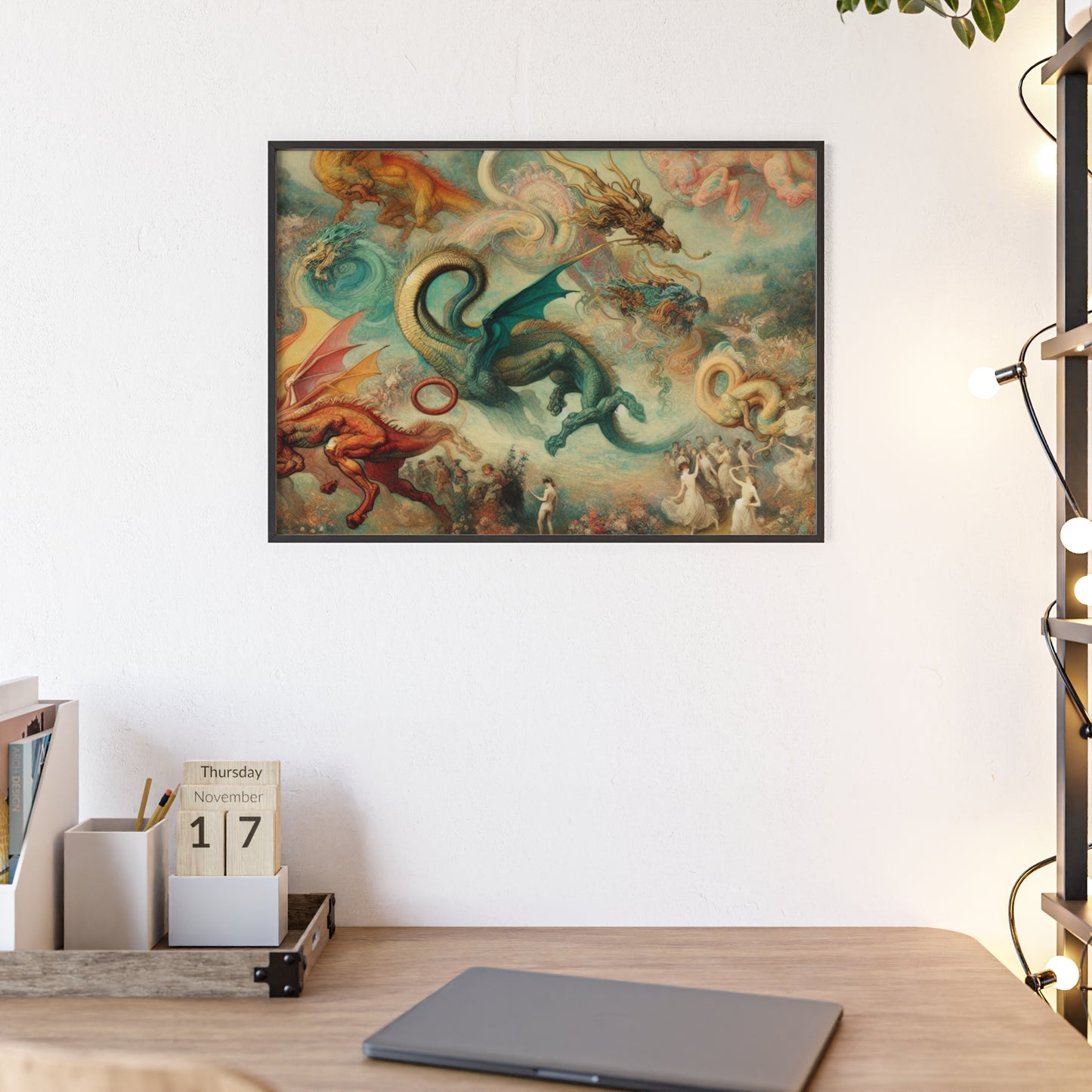 Framed Degas Dreams of Dragons Poster