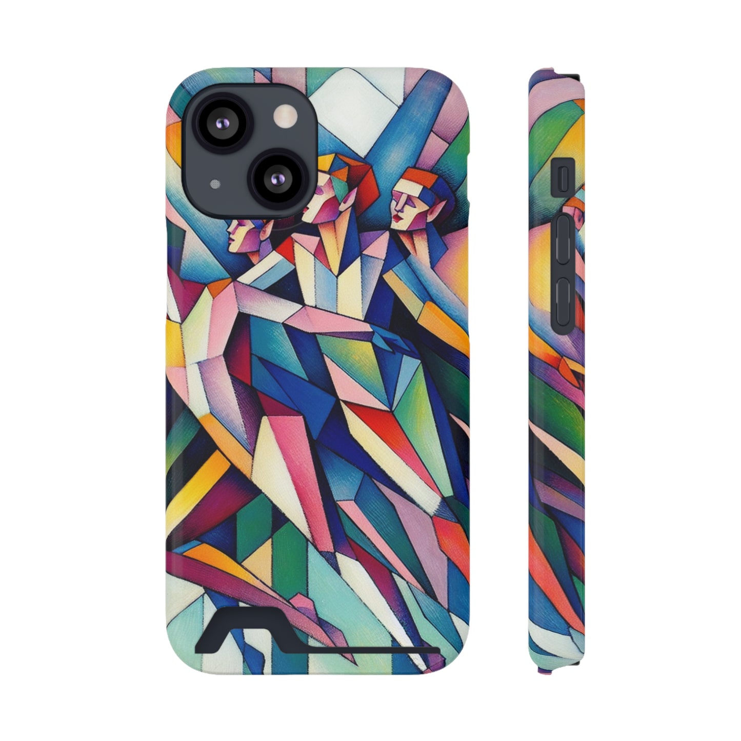 Picasso's Pixies Phone Case with Card Holder - IPHONE