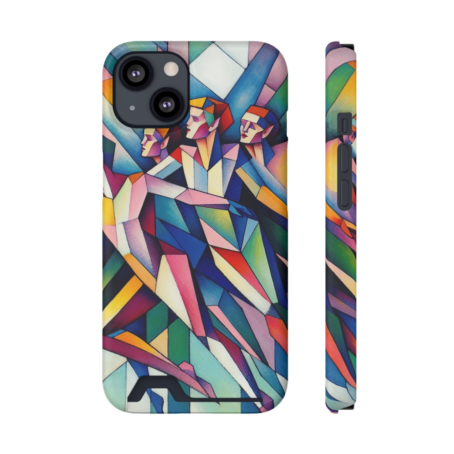 Picasso's Pixies Phone Case with Card Holder - IPHONE