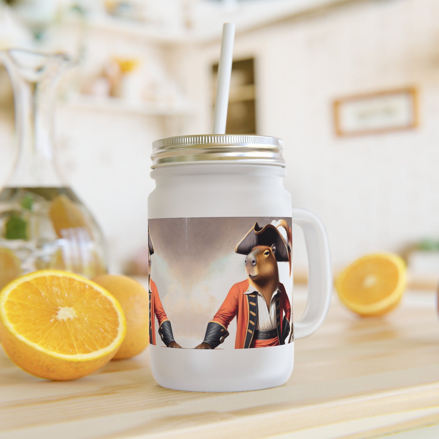 Captain Capybara Mason Jar Tumbler