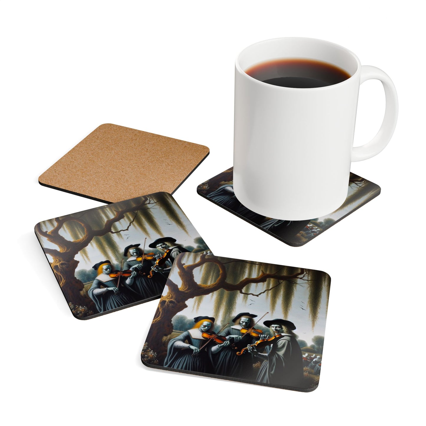 Vermeer's Vampire Violinists 4pc Coaster Set