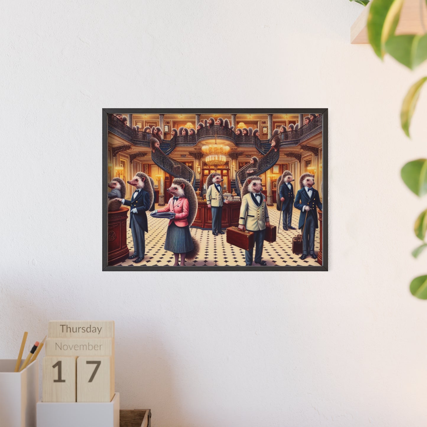 Framed Hedgehog Hotel Poster