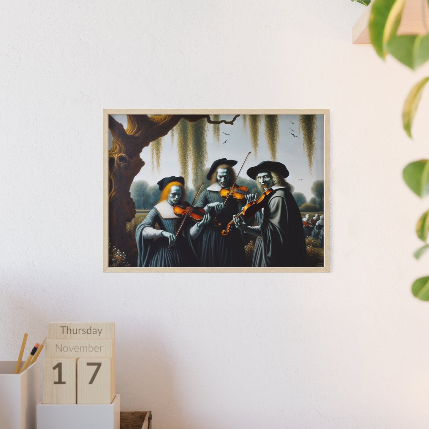 Framed Vermeer's Vampire Violinists Poster