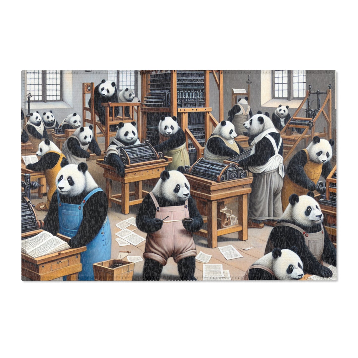 Printing Pandamonium Area Rug - HORIZONTAL