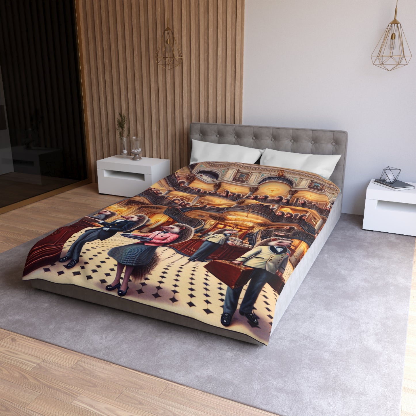 Hedgehog Hotel Microfiber Duvet Cover