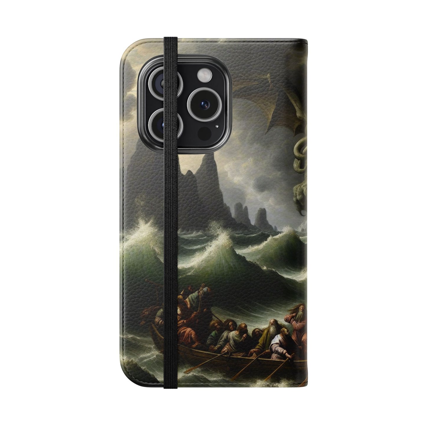 Cthulhu in the Storm Flip Cases for iPhones