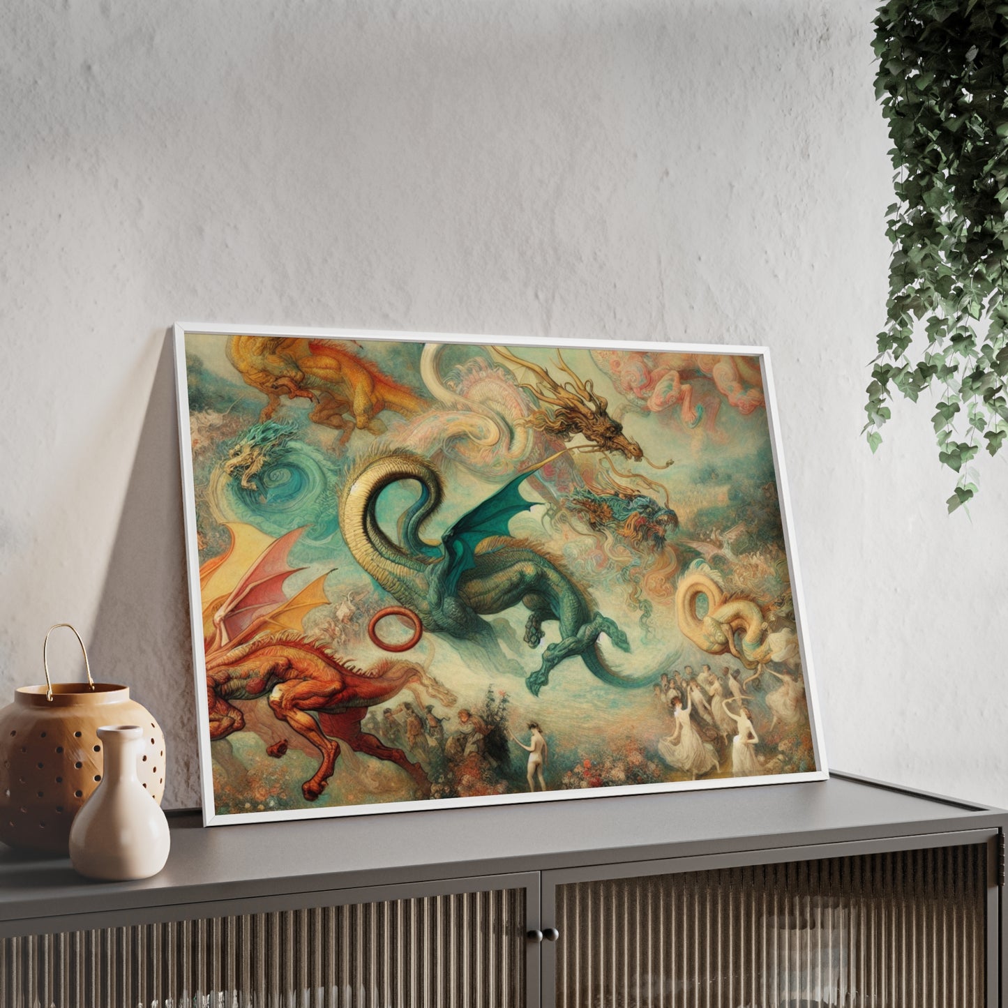 Framed Degas Dreams of Dragons Poster