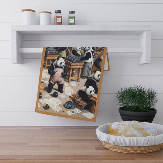 Printing Pandamonium Tea Towels