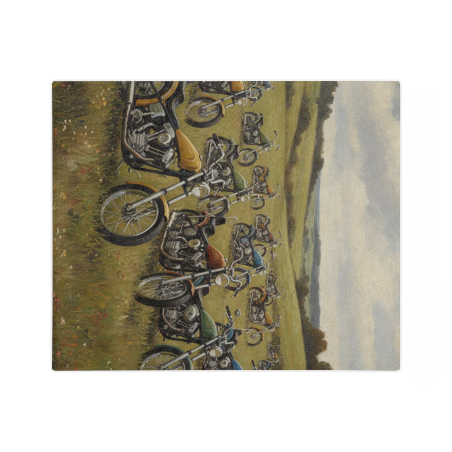 Wild Motorcycles Velveteen Microfiber Blanket