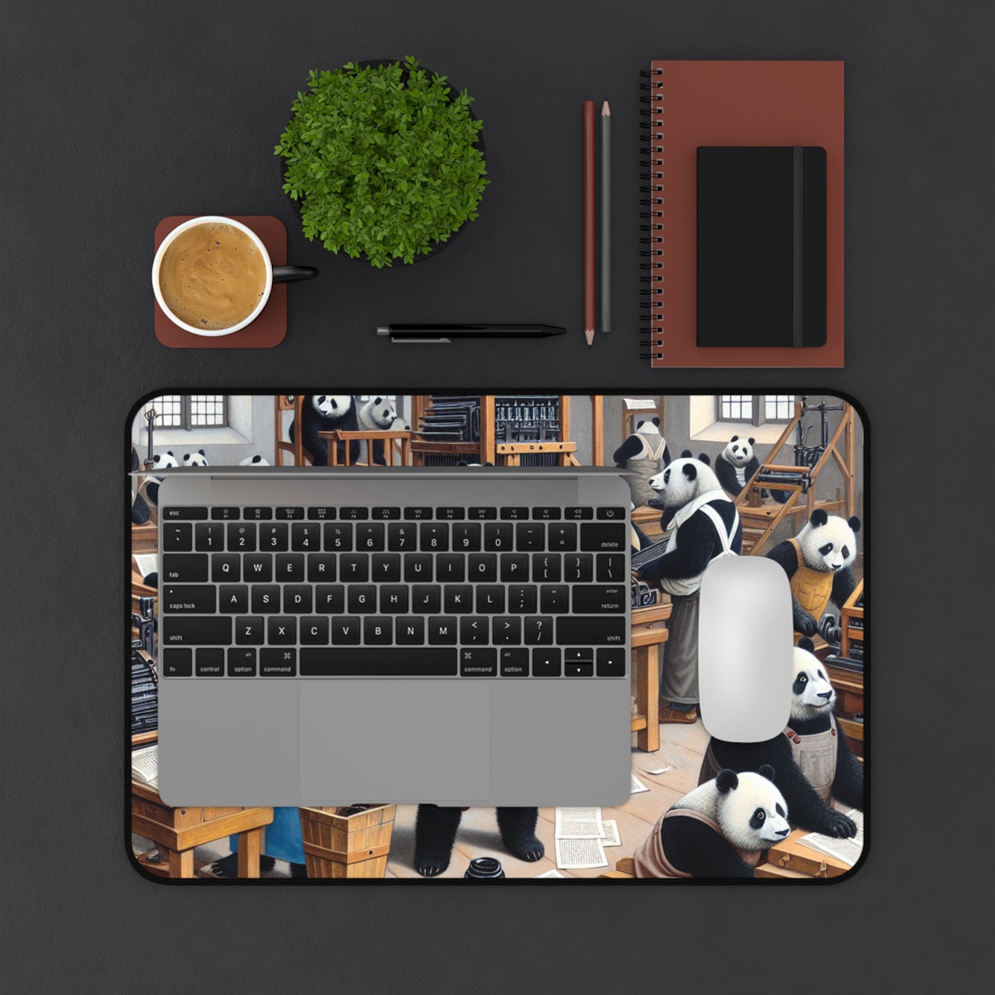 Printing Pandamonium Desk Mat