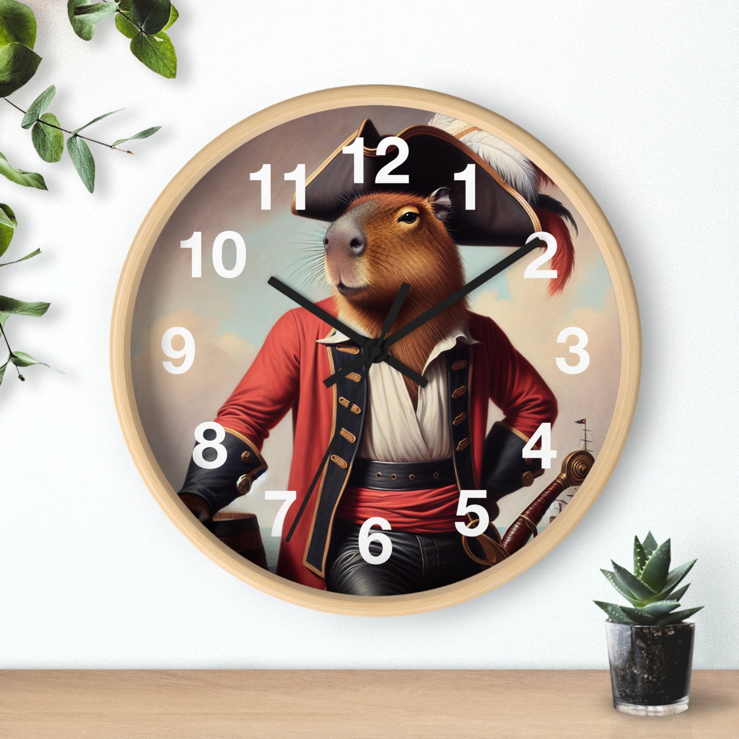 Captain Capybara Wall Clock