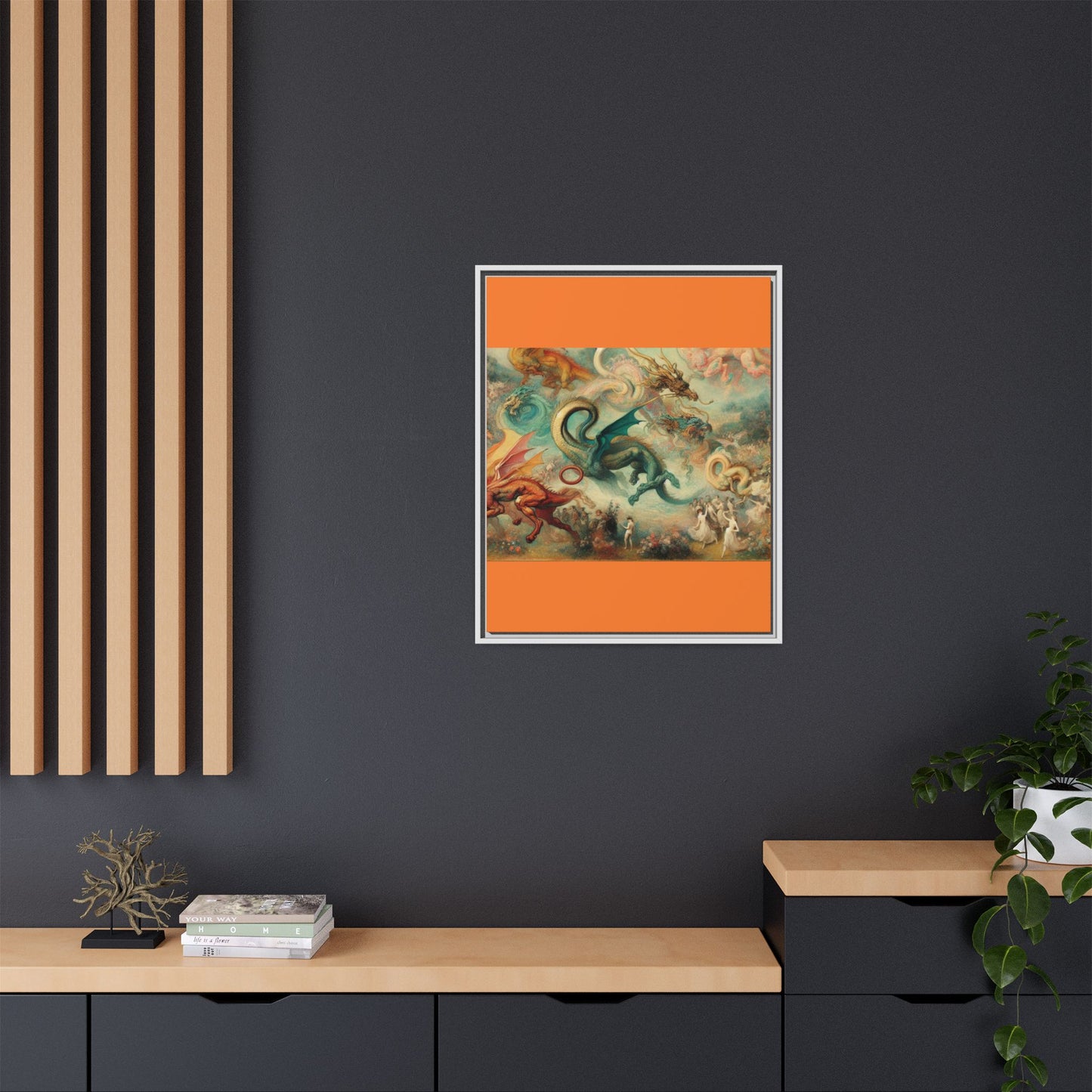 Degas Dreams of Dragons Canvas, Framed (Multi-color)