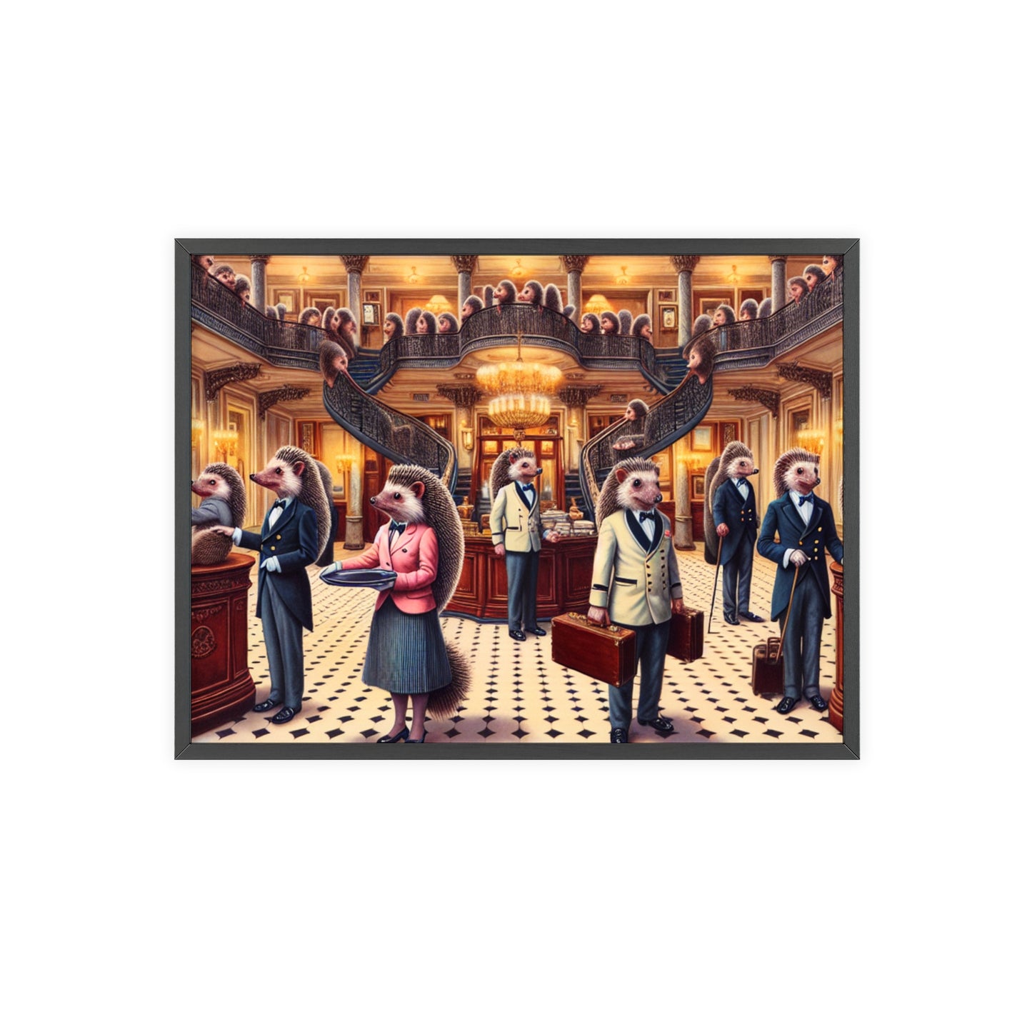 Framed Hedgehog Hotel Poster