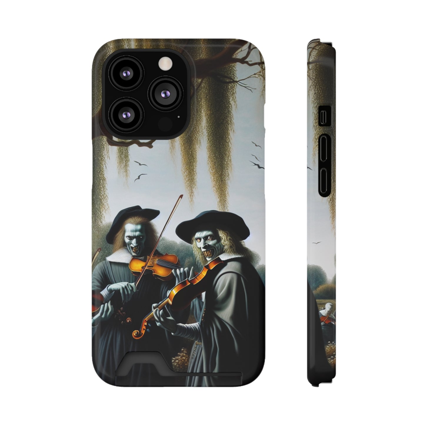 Vermeer's Vampire Violinists Phone Case with Card Holder - IPHONE