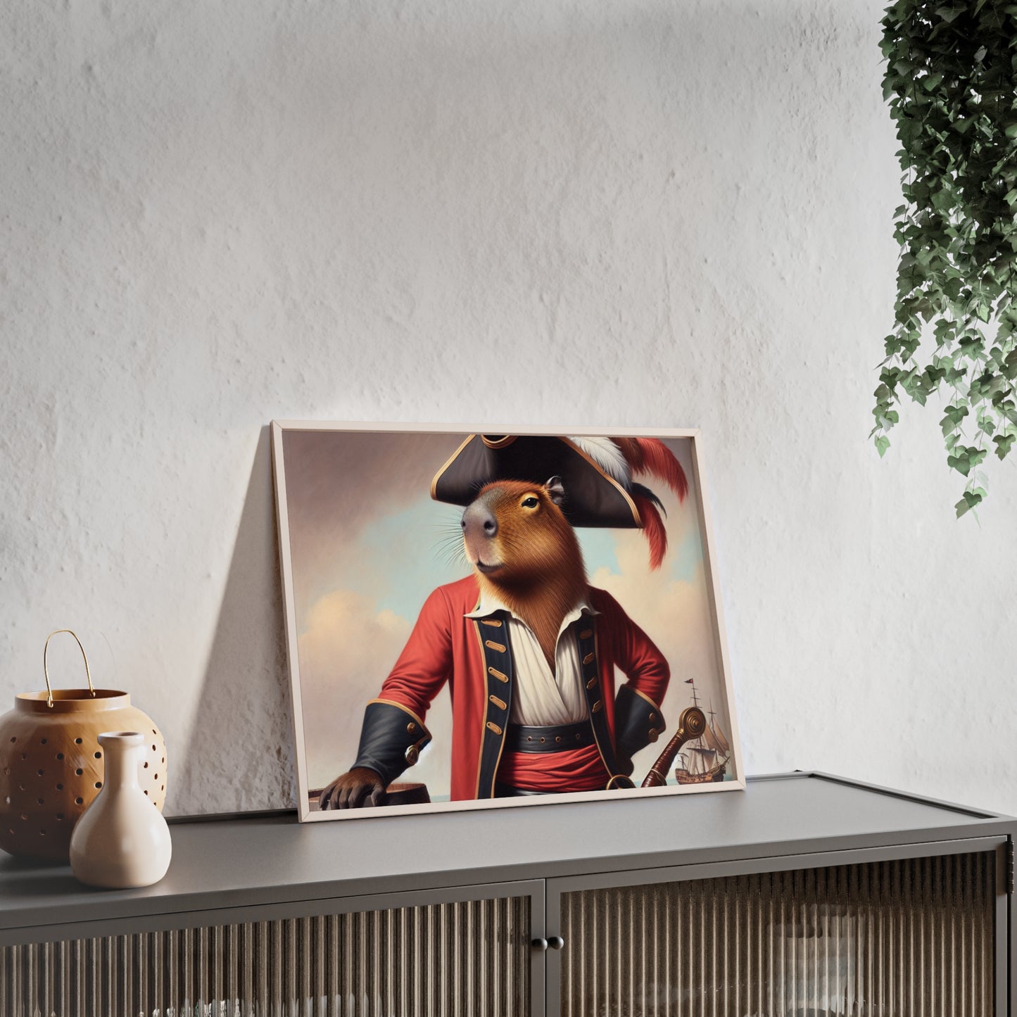 Framed Captain Capybara Poster