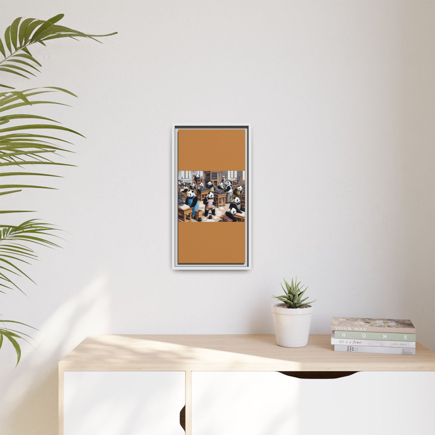 Printing Pandamonium Canvas, Framed (Multi-color)