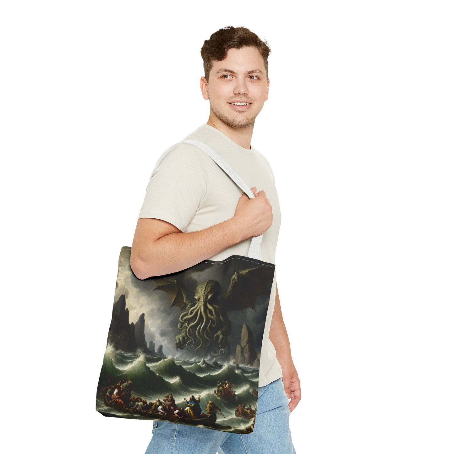 Cthulhu in the Storm Tote Bag