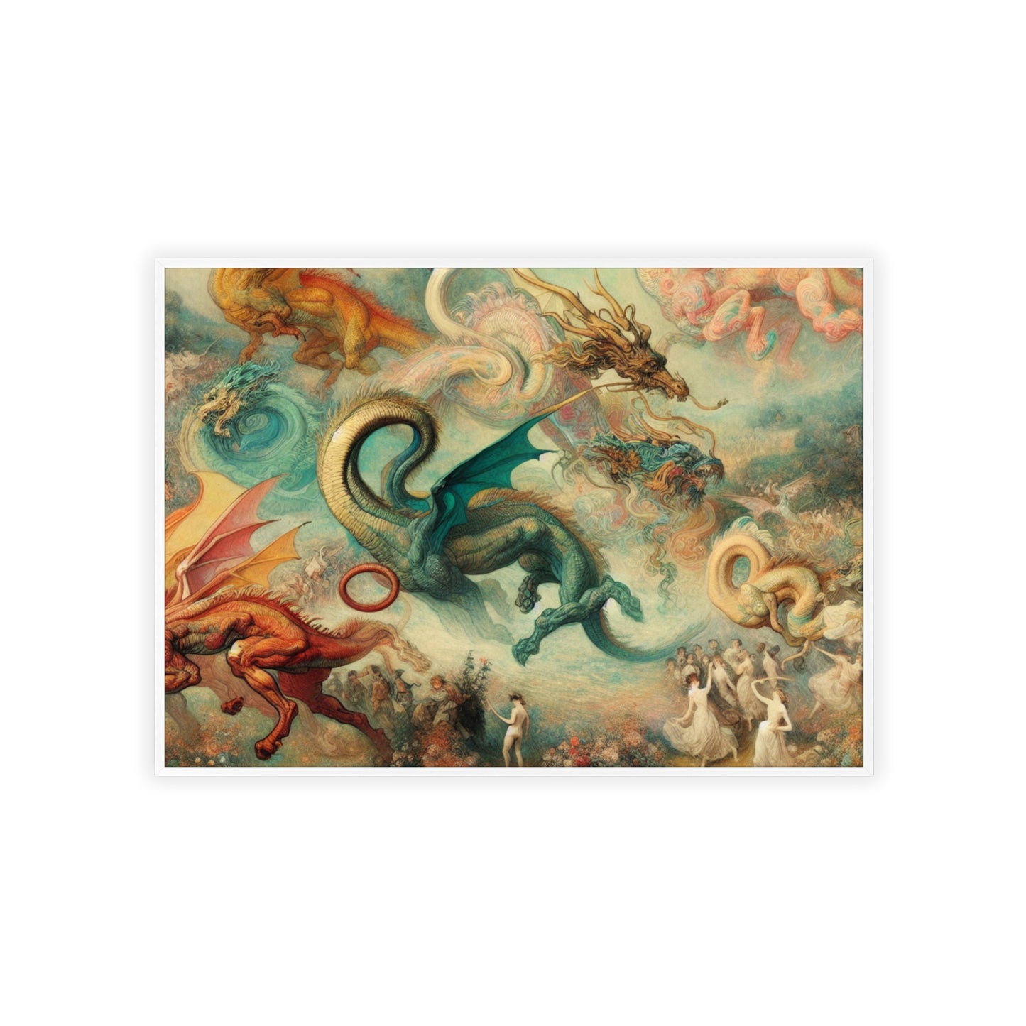 Framed Degas Dreams of Dragons Poster