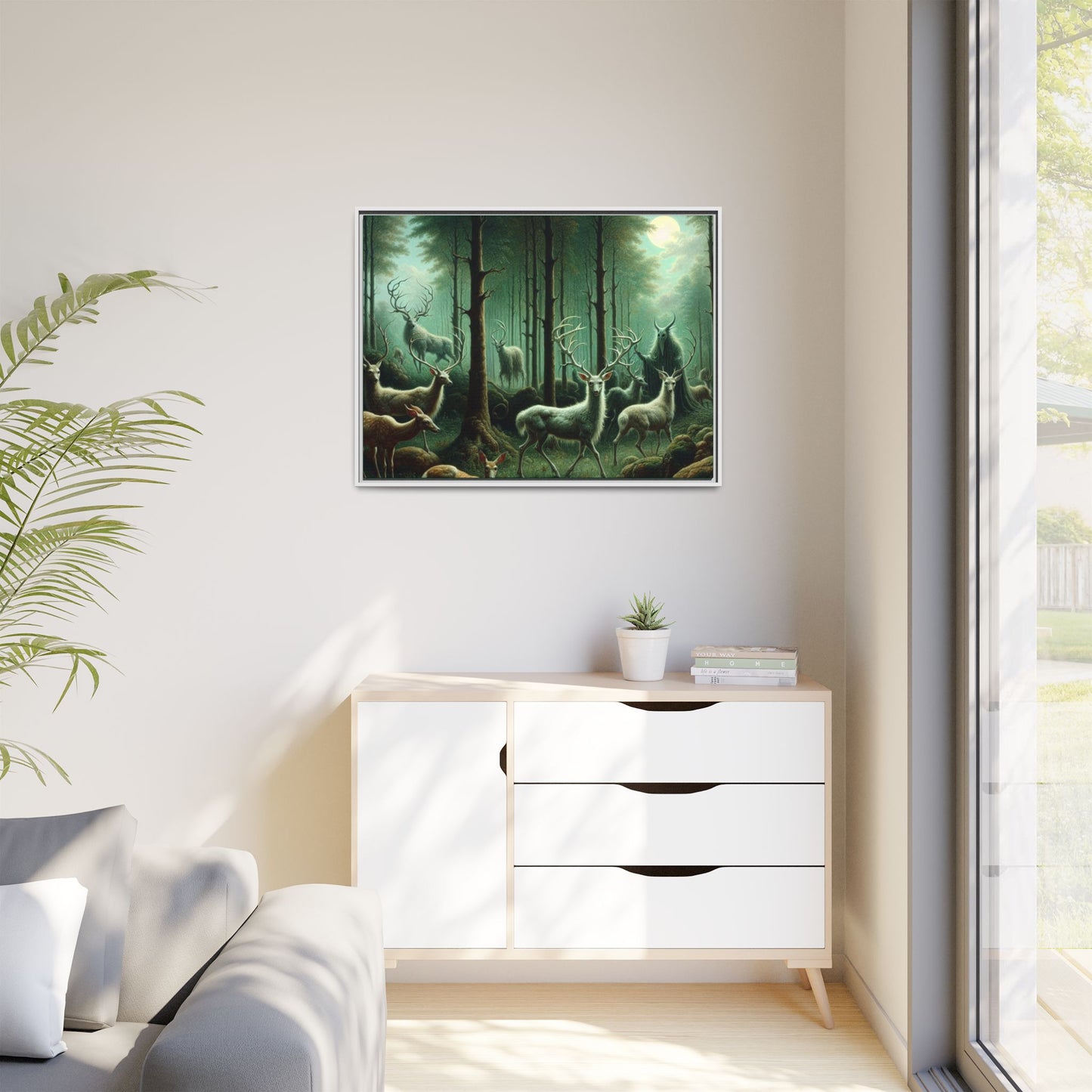 Wendigo Shepherd Canvas, Framed (Multi-color)